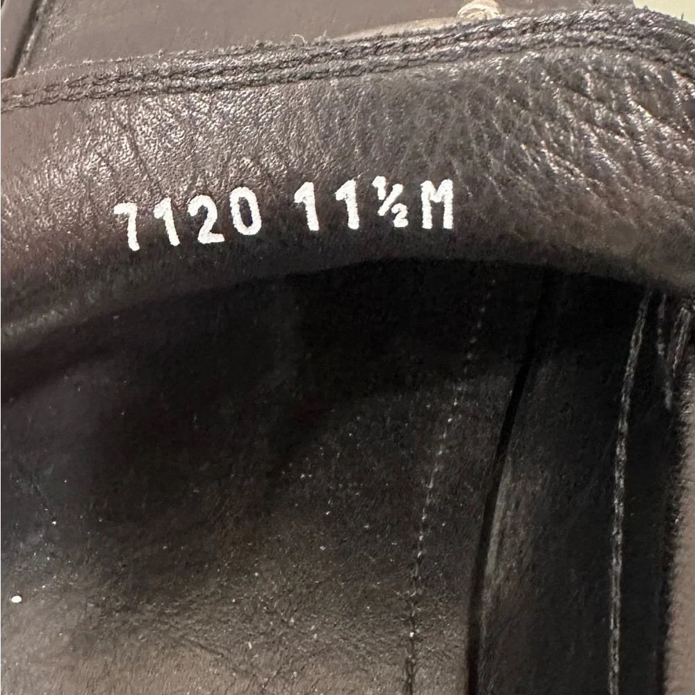 CALZOLERIA TOSCANA HAND CRAFT LEATHER BLACK MEN'S SHOES SIZE‎ 11,5 MADE IN ITALY